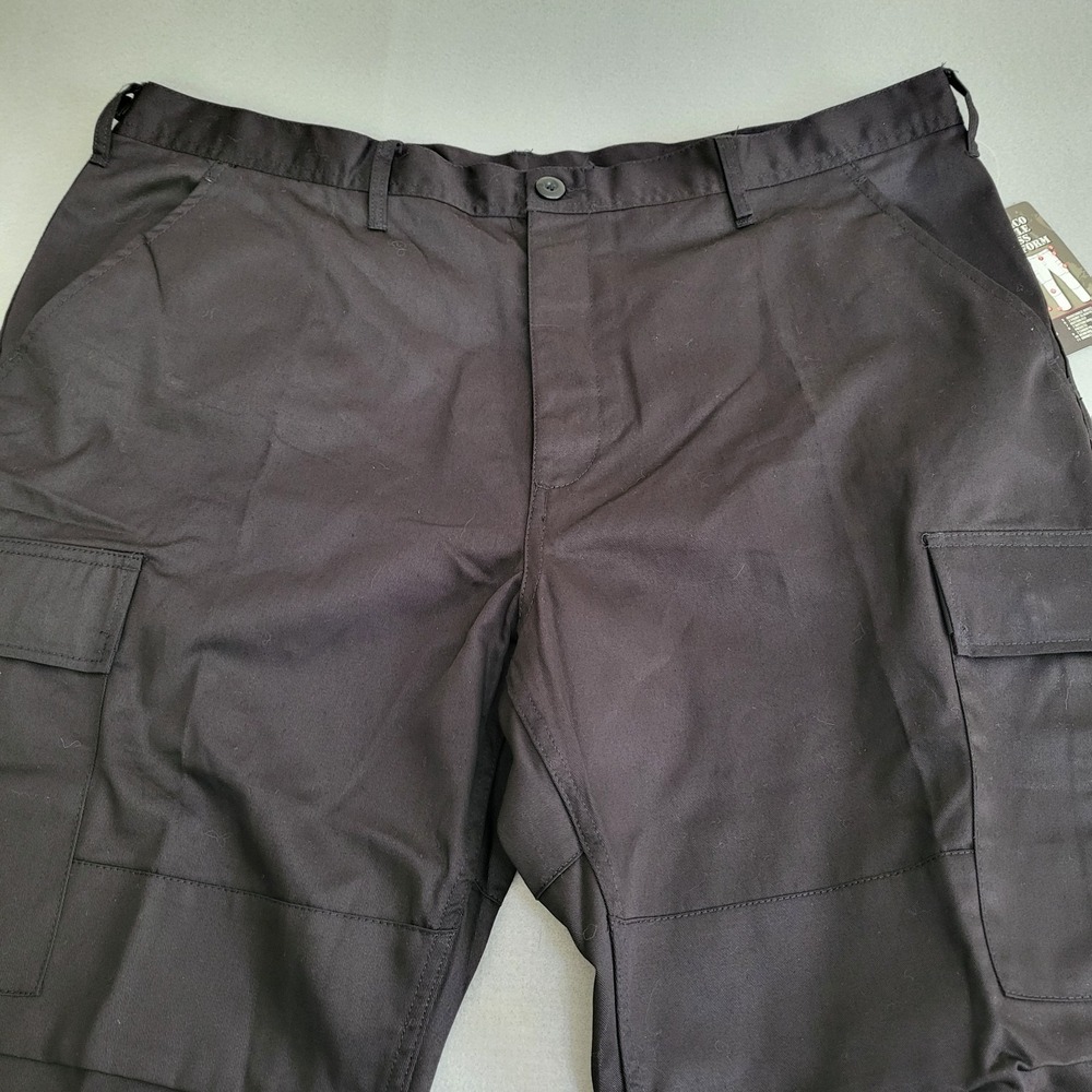 NWT Men's Rothco BDU Battle Dress Uniform Black Cargo Tactical Military Pants XL - Picture 3 of 16